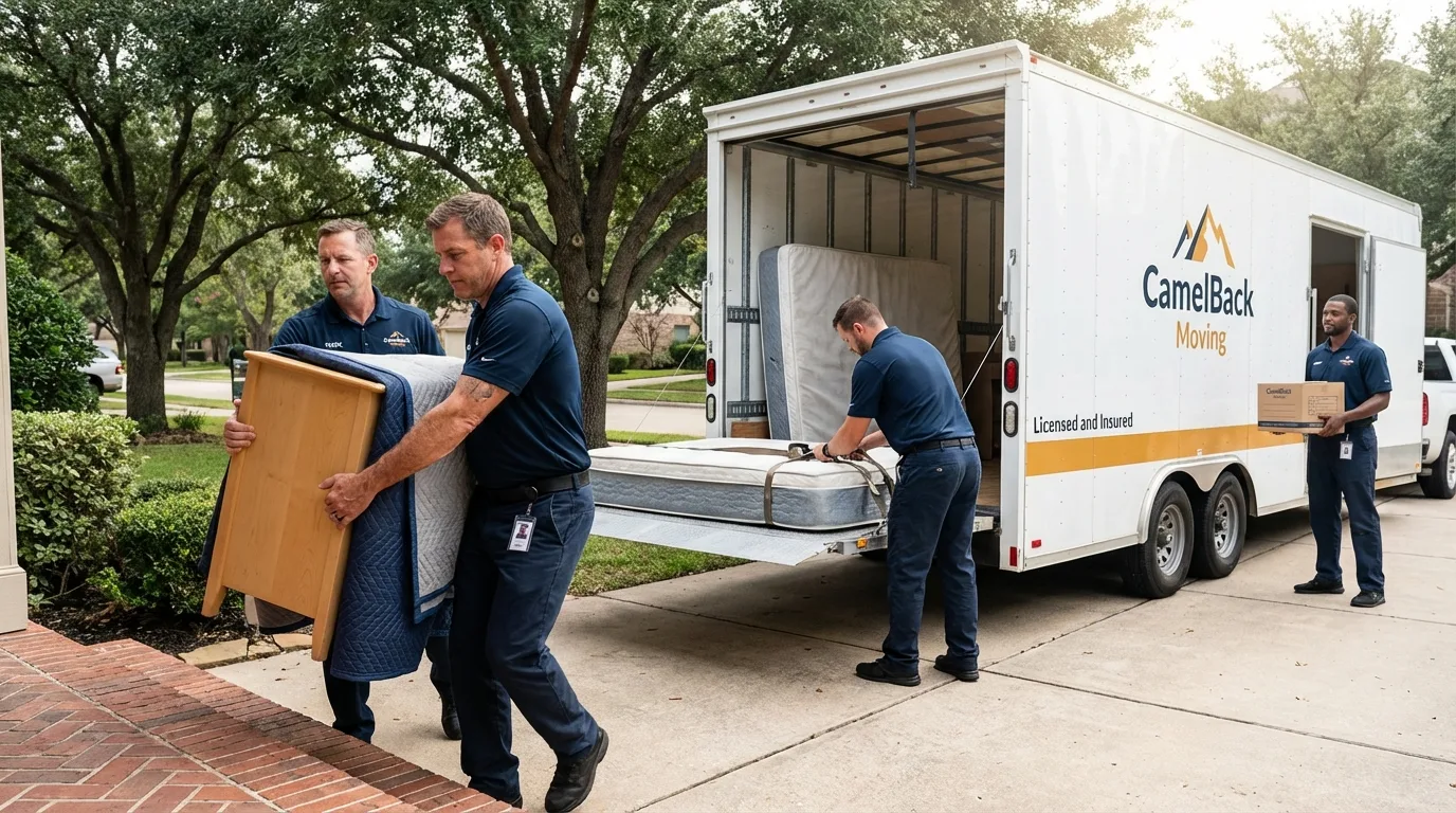 Crew loading residential truck for cross-state move from Fairdale, KY