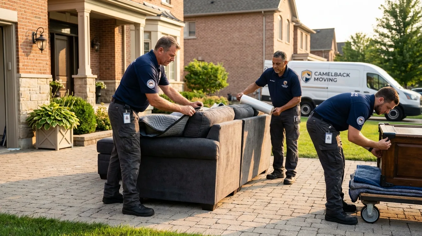 Large estate moving crew wrapping furniture in Fairdale, KY